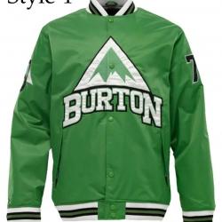 Burton Snowboard Green Varsity Jacket Burton Snowboard Green Varsity Jacket