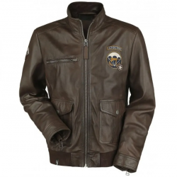 Call Of Duty WWII Mens Brown Leather Jacket Call Of Duty WWII Mens Brown Leather Jacket