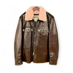 Calvin Klein Brown Leather Police Jacket Calvin Klein Brown Leather Police Jacket