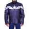 Captain America Chris Evans Winter Soldier Leather Jacket Blue
