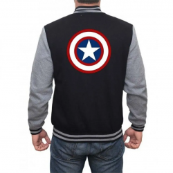 Captain America Letterman Varsity Jacket Captain America Letterman Varsity Jacket