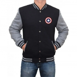 Captain America Letterman Varsity Jacket Captain America Letterman Varsity Jacket