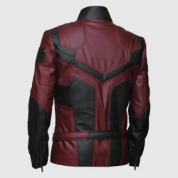 Charlie Cox Daredevil Costume Leather Jacket Maroon Black Contrast Charlie Cox Daredevil Costume Leather Jacket Maroon Black Contrast
