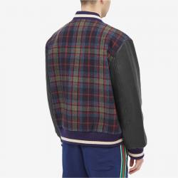 Check Wool Varsity Jacket
