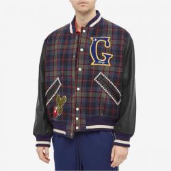 Check Wool Varsity Jacket Check Wool Varsity Jacket