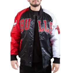 Chicago Bulls Satin Tri Color Jacket