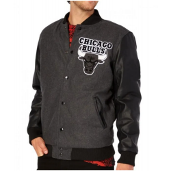 Chicago Bulls Varsity Black and Grey Jacket