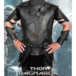 Chris Hemsworth Thor Ragnarok Brown Leather Vest with Removable Belts Chris Hemsworth Thor Ragnarok Brown Leather Vest with Removable Belts