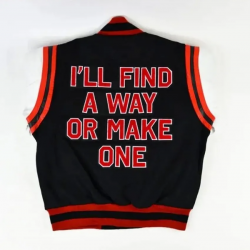 Clark Atlanta University Motto 2.0 Varsity White And Black Jacket Clark Atlanta University Motto 2.0 Varsity White And Black Jacket