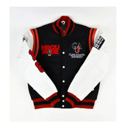 Clark Atlanta University Motto 2.0 Varsity White And Black Jacket