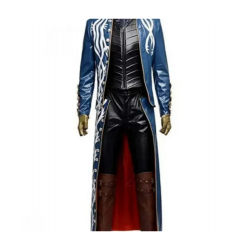 Clark Blue Trench Leather Coat Halloween Cosplay Costume