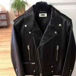 Classic Men's Black Leather Motorcycle Jacket 