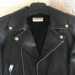 Classic Men's Black Leather Motorcycle Jacket 