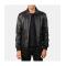 Coffman Black Leather Bomber Jacket