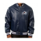 Colorado Avalanche Bomber Navy Blue Leather Jacket