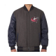 Columbus Blue Jackets Letterman Grey and Blue Jacket