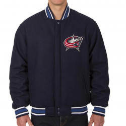 Columbus Blue Jackets Navy Blue Wool Jacket