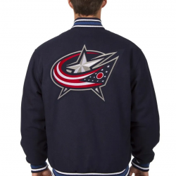Columbus Blue Jackets Navy Blue Wool Jacket