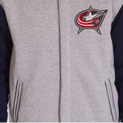 Columbus Blue Jackets Fleece Blue and Grey Hooded Jacket