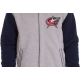 Columbus Blue Jackets Fleece Blue and Grey Hooded Jacket