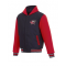 Columbus Blue Jackets Red and Blue Wool Hooded Jacket