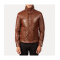 Columbus Brown Leather Bomber Jacket