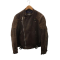 Comme des Garcons Brown Distressed Riders Jacket 