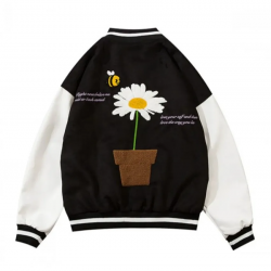 Crown Grade Flower Varsity Jacket Crown Grade Flower Varsity Jacket