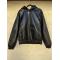 Curse Black Leather Hooded Bomber Jacket
