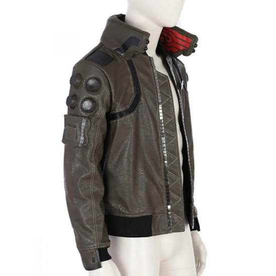 Cyberpunk 2077 Bomber Leather Jacket