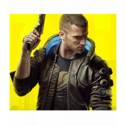 Cyberpunk 2077 Bomber Leather Jacket