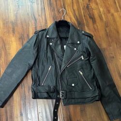 Enfants Riches Chessboard Black Leather Jacket  Enfants Riches Chessboard Black Leather Jacket
