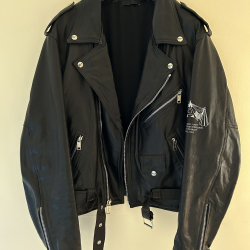 Enfants Riches Deprimes Black Leather Biker Jacket