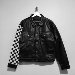 Enfants Riches Deprimes Leather Jacket Checkered Enfants Riches Deprimes Leather Jacket Checkered