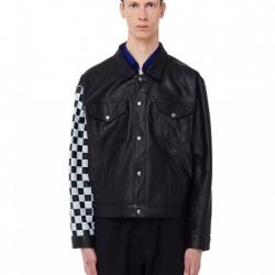 Enfants Riches Deprimes Leather Jacket Checkered Enfants Riches Deprimes Leather Jacket Checkered