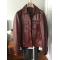Iron Heart Burgundy Cowhide Trucker Jacket