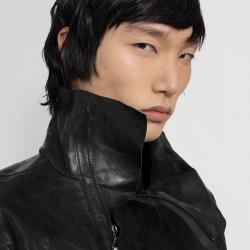 Isaac Sellam Experience Black High Neck Leather Jacket Isaac Sellam Experience Black High Neck Leather Jacket