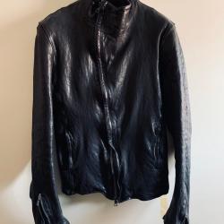 Isamu Katayama Backlash Belgium Calf Black Leather Jacket  Isamu Katayama Backlash Belgium Calf Black Leather Jacket