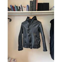 Isamu Katayama Backlash Pony Leather Hooded Jacket