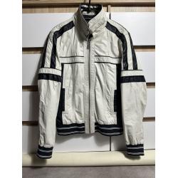 Italian Designer Men's Vintage Classic White Leather Jacket