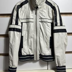 Italian Designer Men's Vintage Classic White Leather Jacket Italian Designer Men's Vintage Classic White Leather Jacket