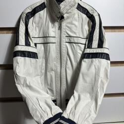 Italian Designer Men's Vintage Classic White Leather Jacket Italian Designer Men's Vintage Classic White Leather Jacket