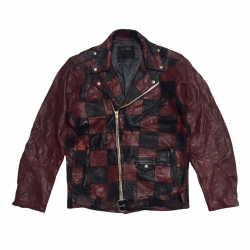 JC Penney Rare Patchwork Leather Biker Jacket