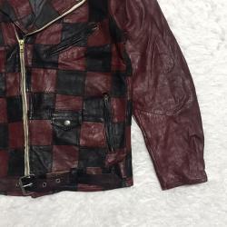 JC Penney Rare Patchwork Leather Biker Jacket JC Penney Rare Patchwork Leather Biker Jacket