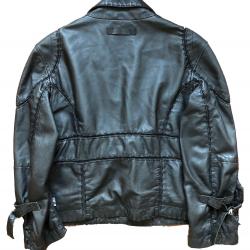 Jean Paul Gaultier Leather Strapped Men's Black Motorcycle Biker Jacket  Jean Paul Gaultier Leather Strapped Men's Black Motorcycle Biker Jacket