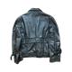 Jean Paul Gaultier Leather Strapped Men's Black Motorcycle Biker Jacket