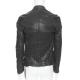 Julius New MA Black Tumbled Leather Zip Biker Jacket