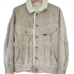 LAST CALL Lee Storm Rider Beige Leather Jacket 