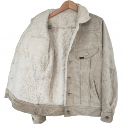 LAST CALL Lee Storm Rider Beige Leather Jacket 
