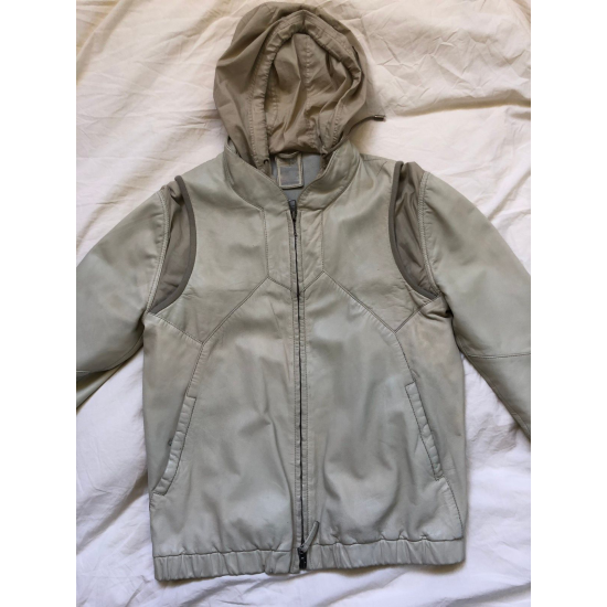Marithe Francois Girbaud White Leather Jacket